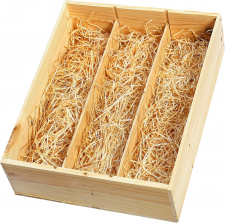 Houten geschenkkist 3 flessen (750 ml)